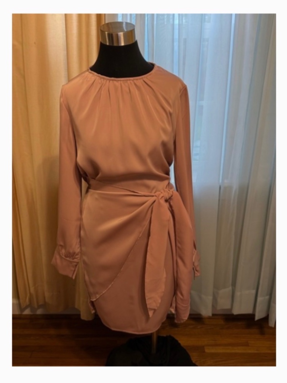 Satin cocktail Dress -Dusty Rose Size M- NWT